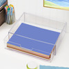 STORi STAX Plastic Stackable Organizer Drawer in Clear 125inches Wide Organize Office Desk Accessories and Sort LetterSi