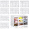 Rtteri 9 Pieces Mini Drawer Organizer Plastic Desktop Storage Box Desk Craft Organizer with 9 Clear Drawers for Office H