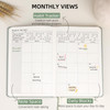 2026 Planner Undated Monthly Weekly Daily Planner for Planning Your Success To Do List Habit Tracker Hardcover Aesthetic