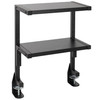 VIVO Clampon 13 inch Above or Below Desk 2Tier Shelving Unit for Table Accessories Gaming Devices and More Storage Tray