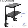 VIVO Clampon 13 inch Above or Below Desk 2Tier Shelving Unit for Table Accessories Gaming Devices and More Storage Tray