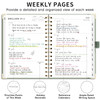 AHGXG 2026 Planner Weekly and Monthly 2026 Calendar Jan 2026 Dec 2026 Hardcover with Monthly Tabs 100 GSM Thick Paper fo