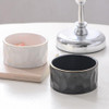 YOSCO Paper Clip Holder Ceramic Round Paper Clips Dispenser for Desk CuteGold Line Office Binder Clips Dispenser Organiz