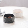 YOSCO Paper Clip Holder Ceramic Round Paper Clips Dispenser for Desk CuteGold Line Office Binder Clips Dispenser Organiz