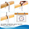 LEIFIDE 10 Pcs Cubicle Decor Hooks Set 6 Pcs Fabric Panel Wall Hook and 4 Pcs Adjustable Cubicle Hanger Fit 1 38 Inch to