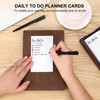 Daily To Do List Planner 50 ToDo Checklist Cards 3x5 with Wooden Stand Undated Daily Planner Notepad Perfect for Daily T