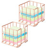 Harloon 2Piece Sticky Note Holder 38x38 Inches Cute Memo Cube Dispenser Mesh Desk Organizer for Notepads Pens and Pencil