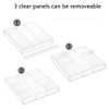 HIIMIEI Acrylic Drawer Organizer 6 Section Clear Makeup Tray Organizer for Drawer Office Bedroom118x118 inch