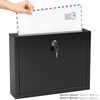 MaxGear Metal Suggestion Box with Lock and Slot 3W x 10H x 13L Inch Wall Mounted Locking Mailbox for Office Ballot Box w