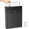 MaxGear Metal Suggestion Box with Lock and Slot 3W x 10H x 13L Inch Large Wall Mounted Locking Mailbox for Office Secure