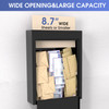 MaxGear Metal Suggestion Box with Lock and Slot 3W x 10H x 13L Inch Large Wall Mounted Locking Mailbox for Office Secure