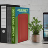 Acrimet Metal Bookends Jumbo Size 9 H x 4 W x 412 D NonSkid Book Stand for Shelves Heavy Duty Book Stopper Red 1 Pair