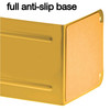 Acrimet Metal Bookends Jumbo Size 9 H x 4 W x 412 D NonSkid Book Stand for Shelves Heavy Duty Book Stopper Yellow 1 Pair