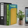Acrimet Metal Bookends Jumbo Size 9 H x 4 W x 412 D NonSkid Book Stand for Shelves Heavy Duty Book Stopper Yellow 1 Pair