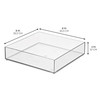 iDesign Stackable Makeup Drawer Organizer Tray Vanity Organizer or Desk Organizer Set of 4 Clear