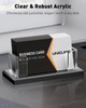 Uniclife 2 Pack Acrylic Business Card Holder for Desk 1 Slot Clear Horizontal Business Card Stand for Men Women Desktop