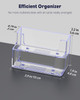 Uniclife 2 Pack Acrylic Business Card Holder for Desk 2 Slots Clear Business Card Display Stand for Men Women Desktop Bu