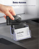 Uniclife 2 Pack Acrylic Business Card Holder for Desk 2 Slots Clear Business Card Display Stand for Men Women Desktop Bu