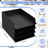 Wenqik 4 Pcs Stackable Paper Trays Rectangular Plastic Desk Holder Desktop Document File Organizer Storage Letter for Of