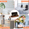 Amyhill 2 Pcs Wood Business Card Holder for Desk Wooden Business Card Display Stand Postcard Organizer for Office Home D