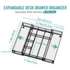 ReePlan Expandable Desk Drawer Organizer Tray with 10 Adjustable Compartments Metal Mesh Office Drawer Organizer Versati
