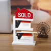 Weysat Real Estate Business Card Holder Wooden Display Stand Farmhouse Business Card Organizer Real Estate Agent Gifts S