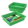 Storex 62520U05C Storage Tray Letter Size 5Pack 10 x 13 x 3 Inches GreenFlat Tray