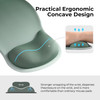EooCoo Ergonomic Mouse Pad with Gel Wrist Rest Support Middle Concave Design Relieve Wrist Pain Mousepad NonSlip Base fo