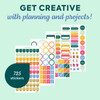 Happy Planner 15Sheet Sticker Pack for Calendars Journals and Planners Scrapbook Accessories Classic Size 725 Stickers T