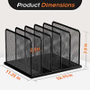 KuntineB Desk File Organizer 5 Sections Upright Mesh Desktop Organizer File Sorter Office Organization File Holder for H