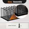 KuntineB Desk File Organizer 5 Sections Upright Mesh Desktop Organizer File Sorter Office Organization File Holder for H