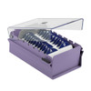 Acrimet Index Business Card Size File Holder Organizer Box Metal Base Heavy Duty AZ Index Cards and Divider Included Pur