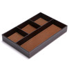 BTSKY 4 slots Desk Drawer Organizer PU Leather Drawer Storage Organizer Divider for Office Desk Supplies Value Collectio