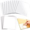 Eersida 10 Sets Clear Corner Pockets 45 x 45 Inch Adhesive Pockets for Planners with Double Faced Adhesive Tape for Adds