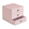 iDesign Plastic 3Drawer Jewelry Box Compact Storage Organization Drawers Set for Cosmetics Dental Supplies Hair Care Bat