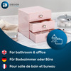iDesign Plastic 3Drawer Jewelry Box Compact Storage Organization Drawers Set for Cosmetics Dental Supplies Hair Care Bat