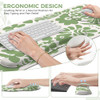 iCasso Desk Cover Mat 4in1 Floral Large Mouse Pad with Wrist Rest Desk Matt for Desktop AntiSlip XXL Big Computer Ergono