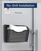 Vdamu 1Tier Magnetic File Holder No Drilling Installation File Organizer Large Capacity Magnetic File Holder for Refrige