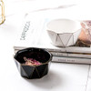YOSCO Paper Clip Holder With Gold Line Geometric Ceramic Paper Clip Dispenser for Desk Cute Paper Clip Organizer Office