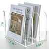 AIMOLLY Clear Acrylic Organizers 3 Vertical Compartments Acrylic Folder Organizer File Organizer Desk Document Storage B