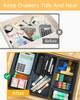 6 PCS Large Drawer Organizer 3 Sizes Plastic Versatile Desk Drawer Organizer Trays Kitchen Drawer Organization and Plast