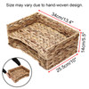 BTSKY 2 Tier Water Hyacinth Letter File Storage Basket Woven Paper Organizer A4 File Tray Magazine Holder Woven Basket f