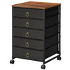 HOOBRO 5Drawer Chest Office File Cabinet with Drawers Rolling Printer Stand Filing Cabinet for Living Room Home Office N