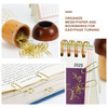Koqye Mushroom Magnetic Paperclip Holders for Desk Wooden Paper Clips Holders Dispenser with 100pcs 11in Paperclips Desk