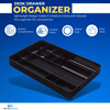 1InTheOffice Desk Drawer Tray Organizer 7 Compartment Tray Plastic Drawer Organizers Black 1413 L x 913 W x 204 H