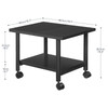 HOOBRO Printer Stand 2Tier Industrial Under Desk Printer Cart with Shelf Mobile Heavy Duty Storage Rack on Wheels for Ho