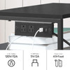 HOOBRO 2Drawer Mobile File Cabinet Filing Cabinet with Charging Station Rolling Printer Stand with Open Storage Shelf fi
