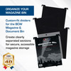 BCW Magazine Document Bin Partitions 6 Pack Smooth Black Plastic Finish Works With Adhesive Labels Magazine Dividers Fit