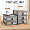 DETEIN Desktop Storage Drawers Desk Organizer with Drawers 3 Drawers Organizing Drawers Clear Small Plastic Storage Draw