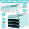 Tatuo 6 Pack Stackable Paper Trays Plastic Letter Tray Desk Organizer Paper Holder Organizer Storage Office Desk Accesso